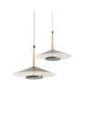 ORION * COLGANTE LED NEGRO/CUERO  2L*8W 3000K